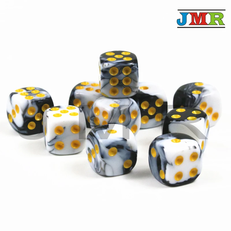 Высокое качество 10 шт 12 мм D6 игральные кости кубики казино для игры в настольные