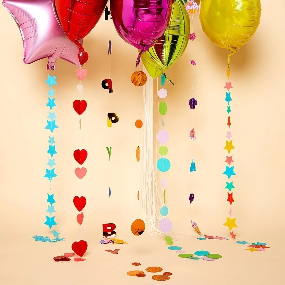 1 шт. Золотой/Серебряный/красочный бумажный фон &quotсделай сам&quot гирлянда баннеры