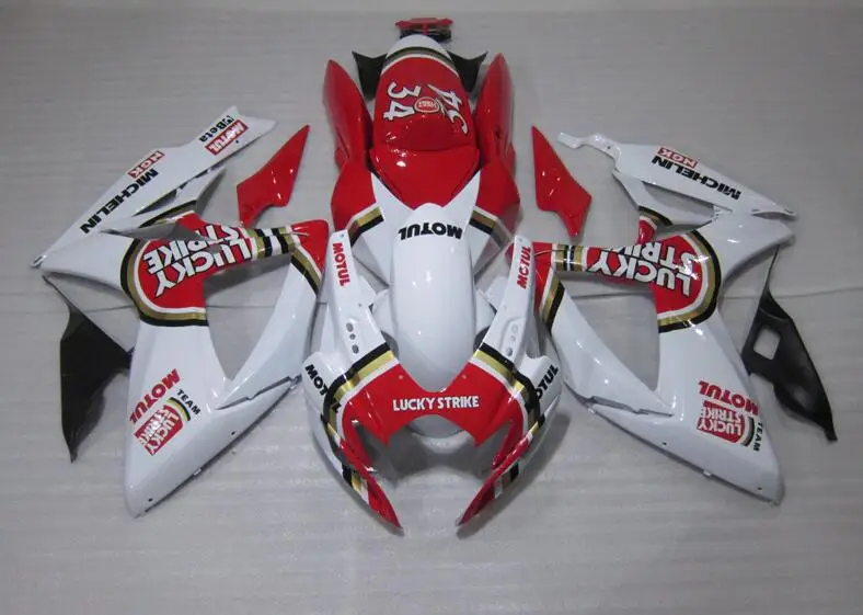 

4Gifts New ABS Motorcycle Fairing kit Fit For Suzuki GSX-R 600 750 k6 k7 GSXR 2006 2007 06 07 Bodywork set red white