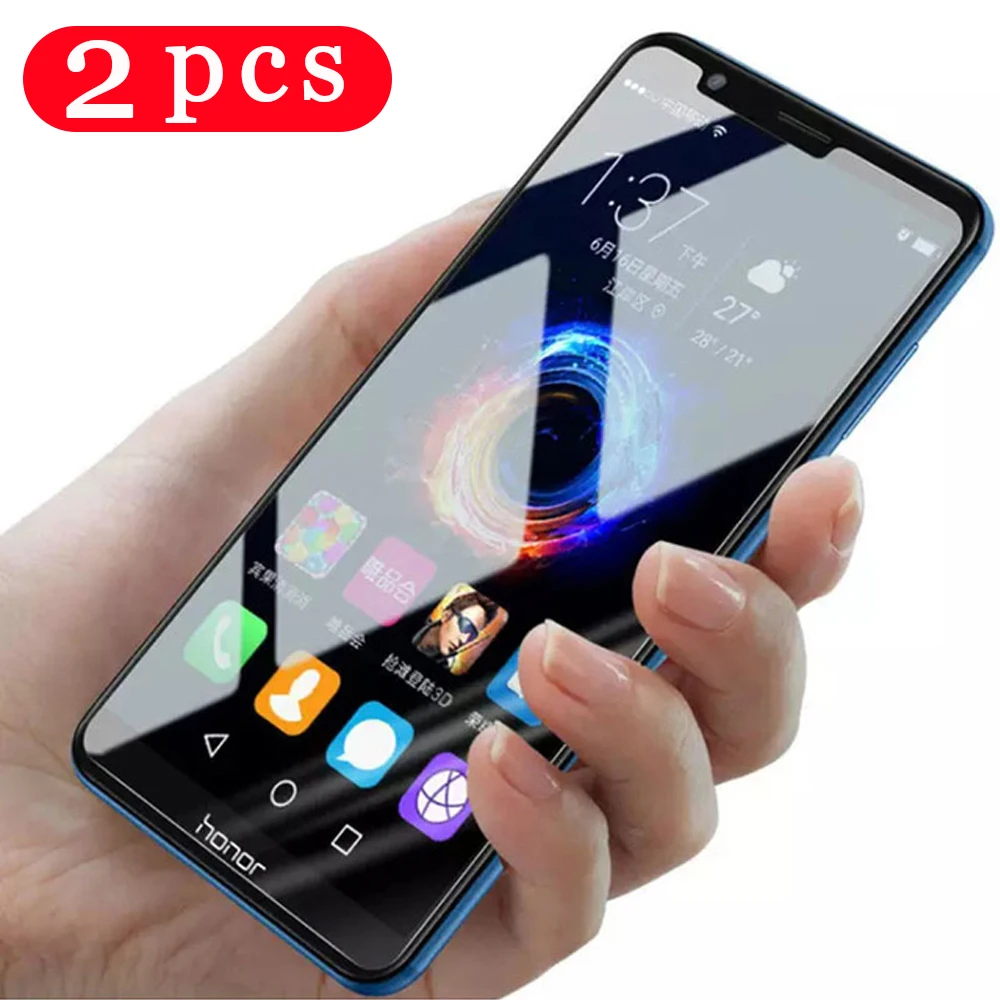 2 шт. закаленное стекло для huawei honor 7 7x7s 7c 7a pro Защитная пленка экрана p smart plus 2018
