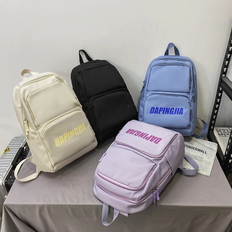 2022 женский Школьный рюкзак черный нейлоновый с защитой от кражи повседневные