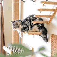 diy cat jumping platform shelf natural wooden cat scratching post toy cat furniture indoor cat gift for pet durable