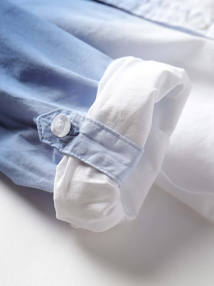 2021 Весенняя рубашка с постепенным изменением Цвет верхняя одежда для мальчика из