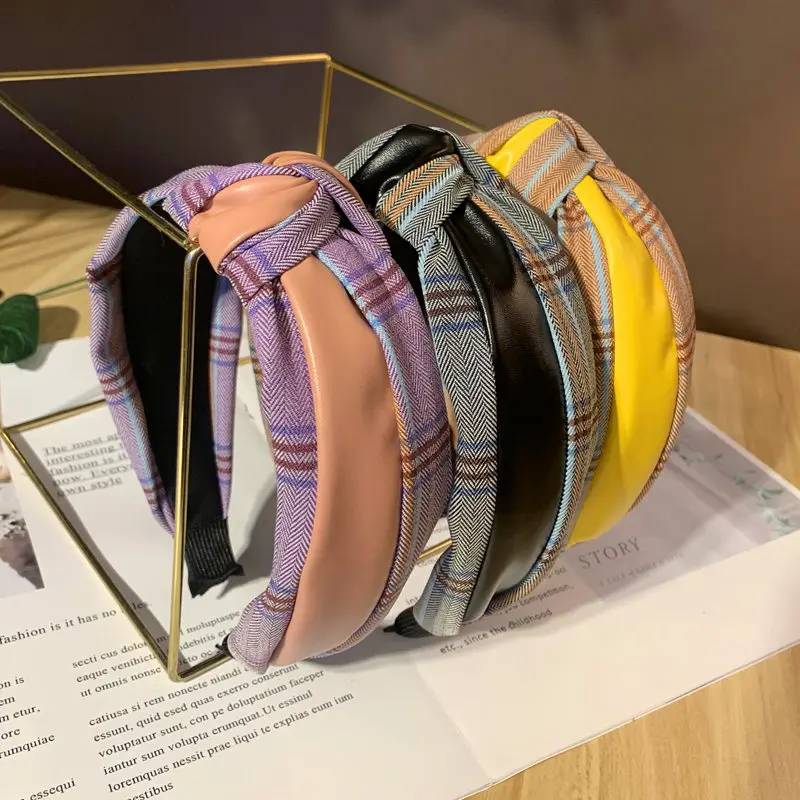 

New Women Hairband Knotted Headband Bohemian Wide Cross Knot Hair Bands Cross Knot Wide Hoops Bezel Headband Girl Ornament