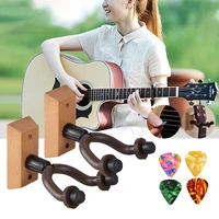 wood creative acoustic guitar hook picks electric guitar hanger set musical instrument wall hangers for mandolins ukulele guitar
