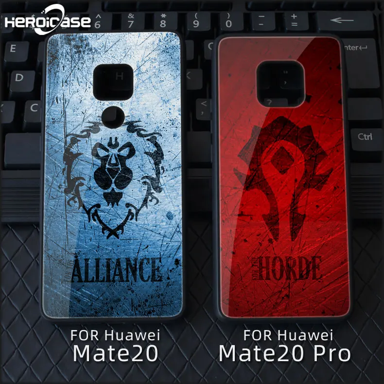 Для huawei Mate30 Pro Чехол для телефона World Of Warcraft отличная игра закаленное стекло Твердый Чехол черный ТПУ Honor V P20 10 9 Horde Alliance