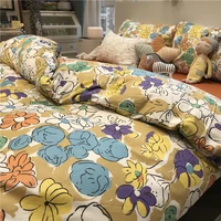 ins american country style small floral bed four piece set all cotton pure cotton quilt cover artistic three piece set 1 5 m1 8m