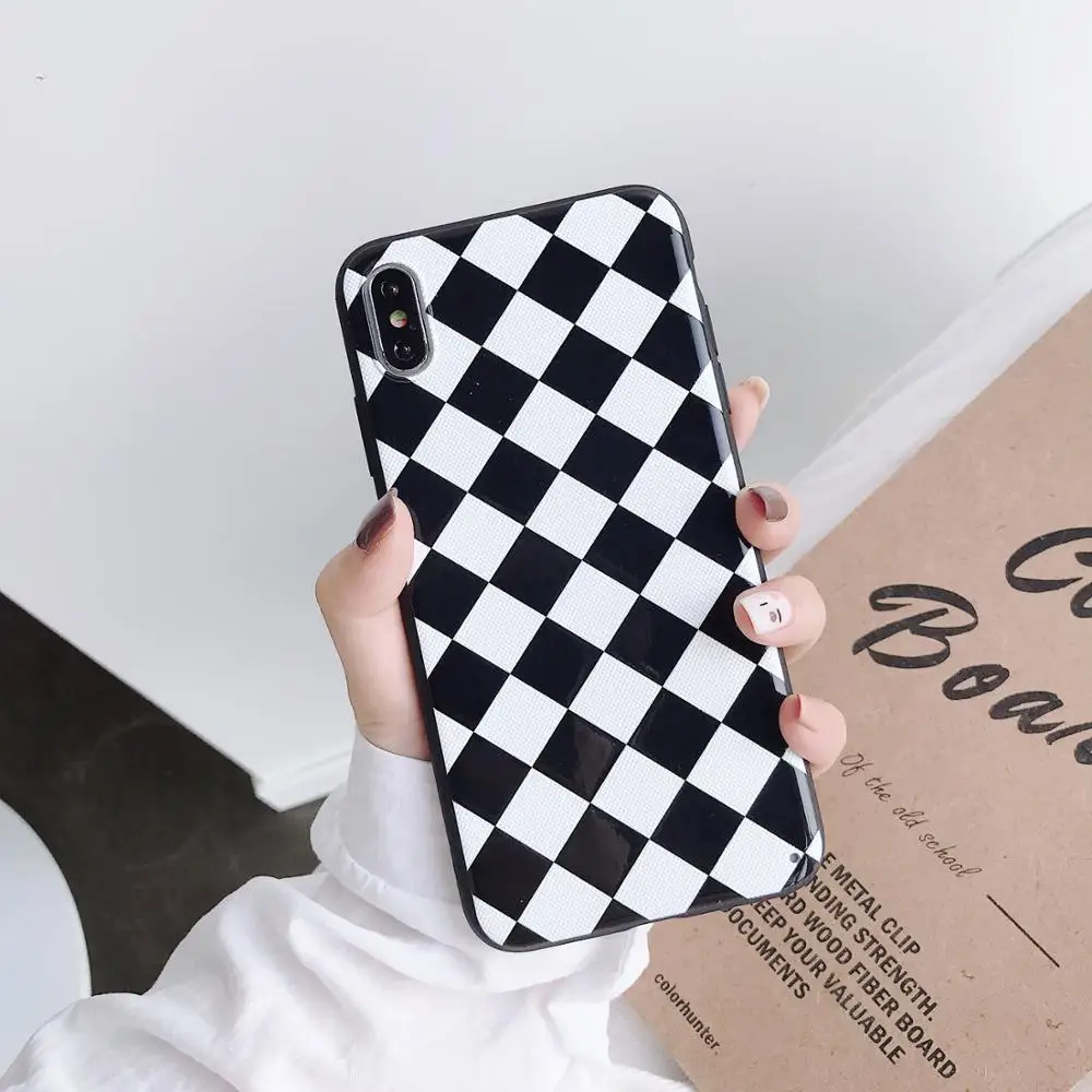 Модный жесткий чехол в горошек полоску для Xiaomi Mi CC 8 8SE 9 9E 9SE A3 Lite Белый Черный Новое