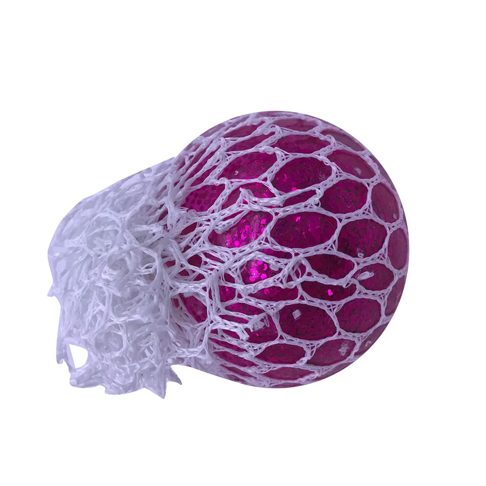 

2021 New Colourful Mesh Ball Stress Glowing Squeeze Grape Toy Anxiety Relief Stress Ball Squeeze Slow Toys Squeeze Relief Toys