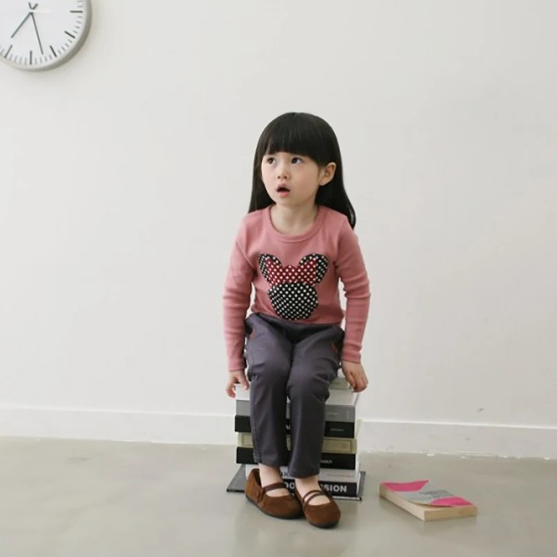 Футболка для девочек Новинка осени 2019 детская одежда детский хлопковый джемпер с