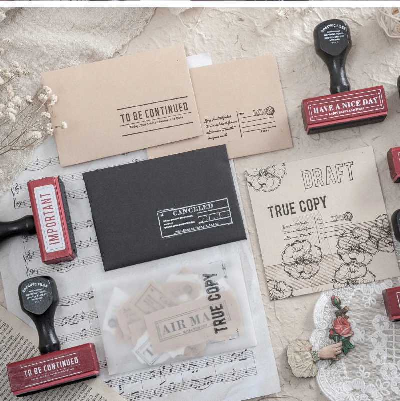 Винтажная английская этикетка почтовая марка деревянный штамп DIY Ретро стиль для