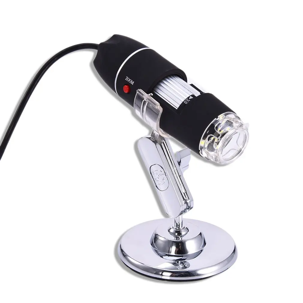 8 led light digital microscope usb 500x 1600x endoscope camera microscopio magnifier electronic monocular microscope with stand free global shipping