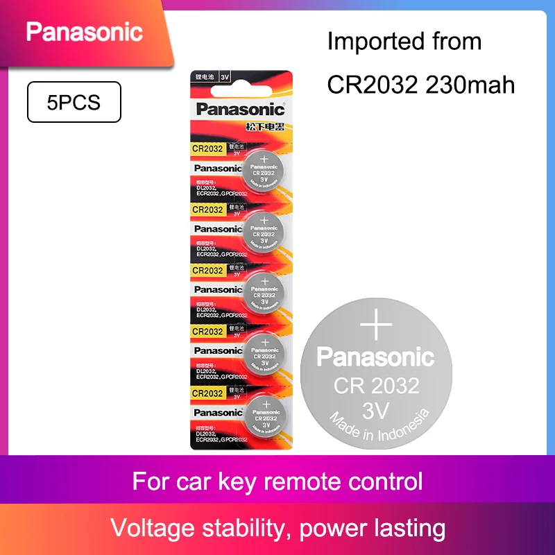 Оригинальный литиевый аккумулятор Panasonic 3 в CR2032 CR 2032 для часов калькуляторов