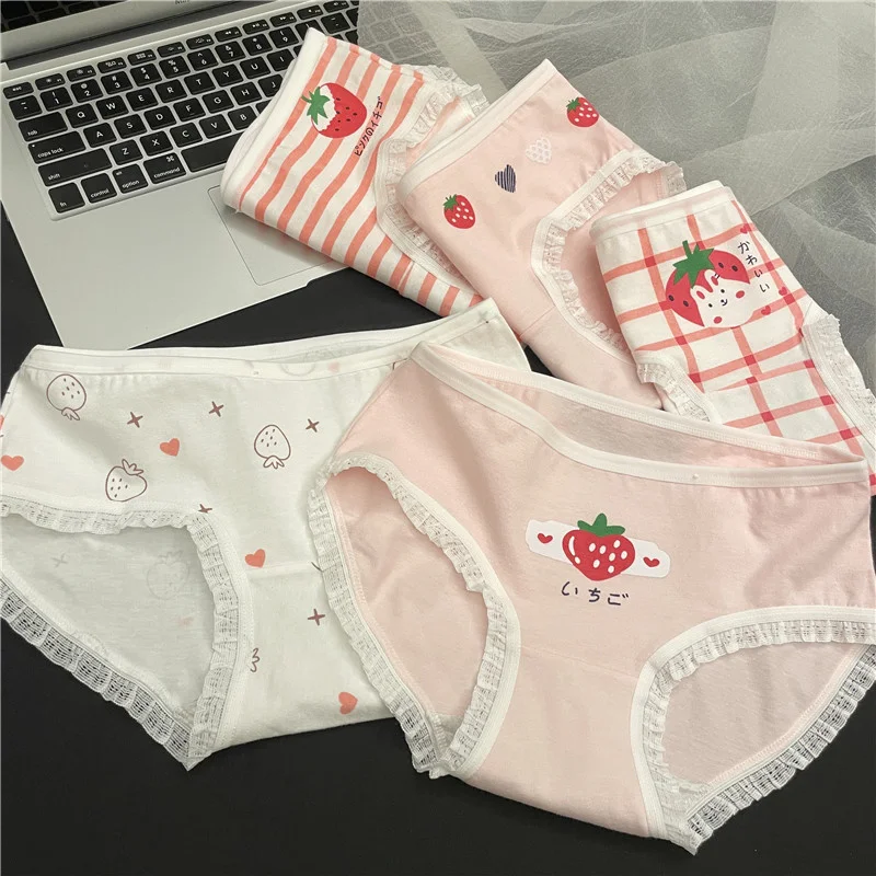 

No Minus Strawberry Girl Underwear Women's Pure Cotton