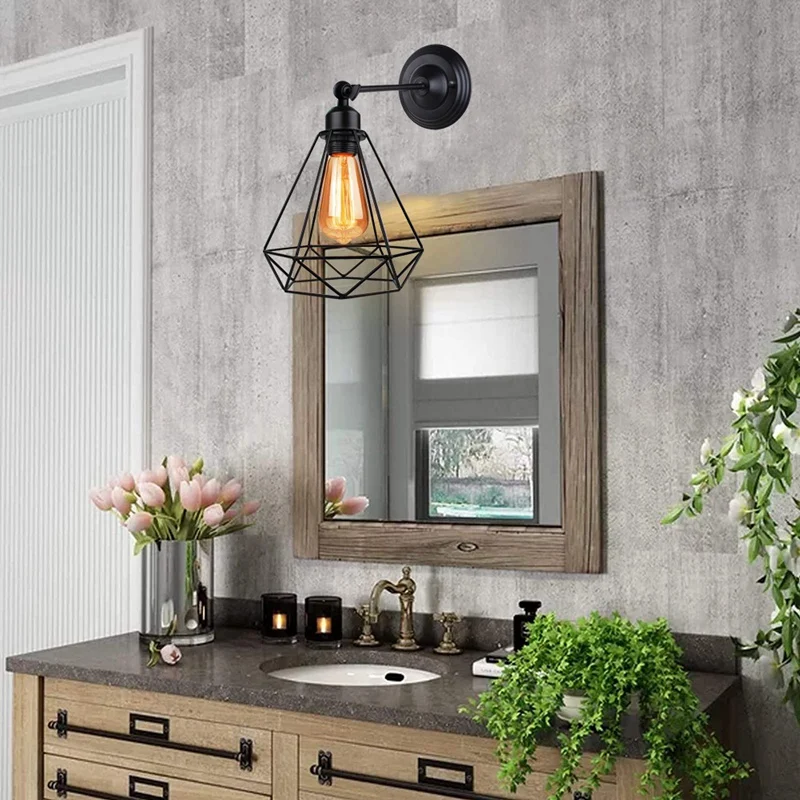 

Retro Black Adjustable Wall Lamp Creative Industrial Style Bedside Bedroom American Loft Lighting Wall Lamp