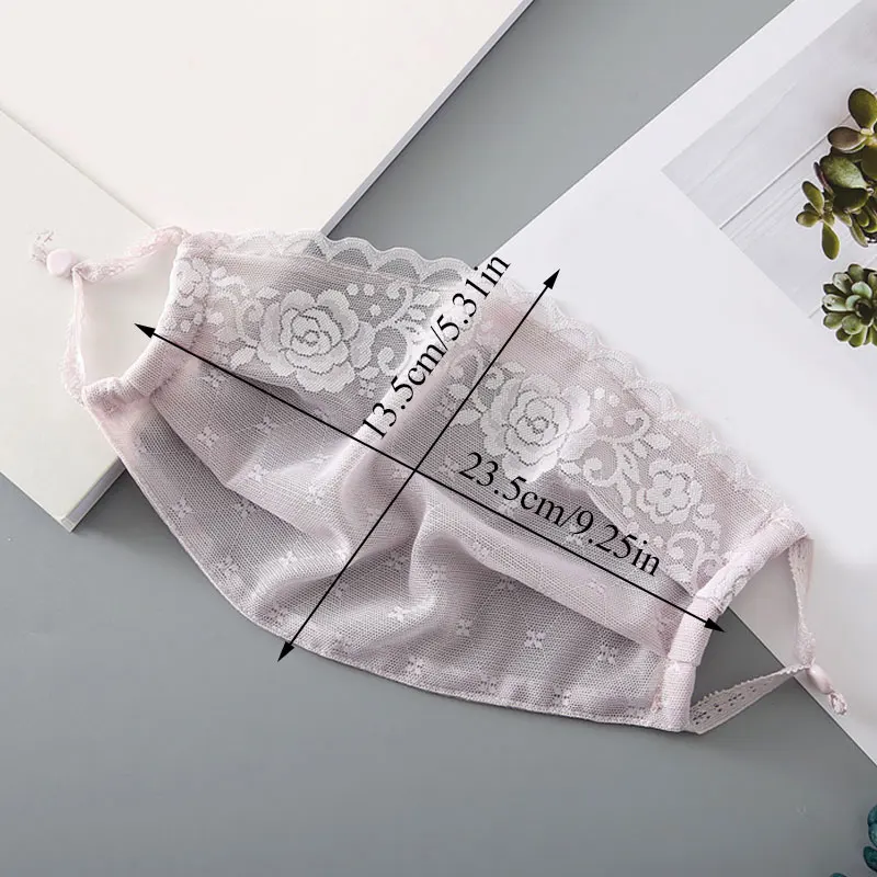 Летняя тонкая шифоновая Солнцезащитная маска для лица модные женские Кружевные