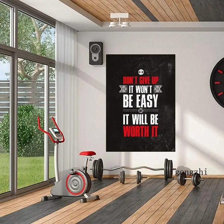 Бодибилдинг тренажерный зал Мотивирующий постер мужские мышцы фотообои картины