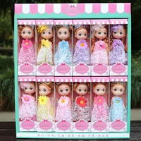 wedding dress long hair laurie princess baby doll gift set action figures cartoon figure model ornaments toys for children