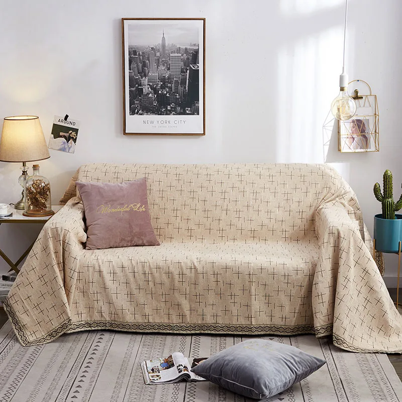 Beige yellow Синель для дивана, полотенце, чехол для дивана, Тканое покрывало, чехол для дивана для гостиной, мебель, кресло, диван для влюбленных, чехол - Цвет: Beige yellow