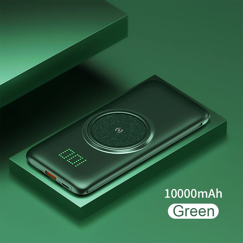 

PINZHENG 20000mAh Qi Wireless Charger Power Bank Built-in 4 Cables Powerbank Portable External Battery Charger For Xiaomi iPhone