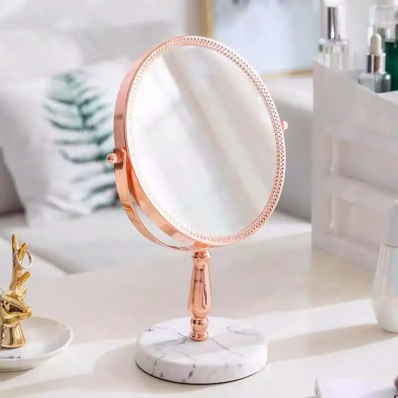 

Desktop Makeup Mirror зеркало косметическое Espejos Nordic INS Style Girl Decoration Metal Contracted Light Luxury Mirrors