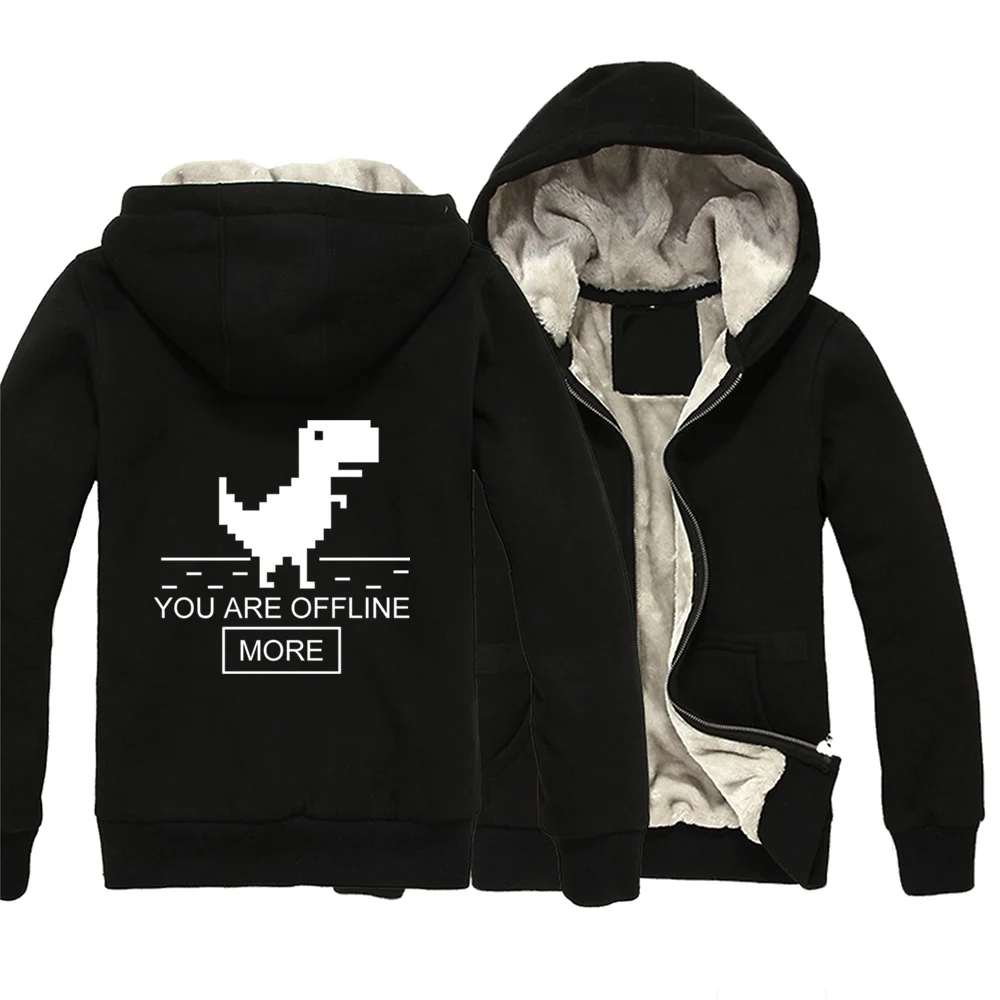 

Geek 404 IT The Internet Is Broken So I'm Outside Today You Are Offline Man Boy Parkas Full Zip Coat Plus Velvet ZIIART