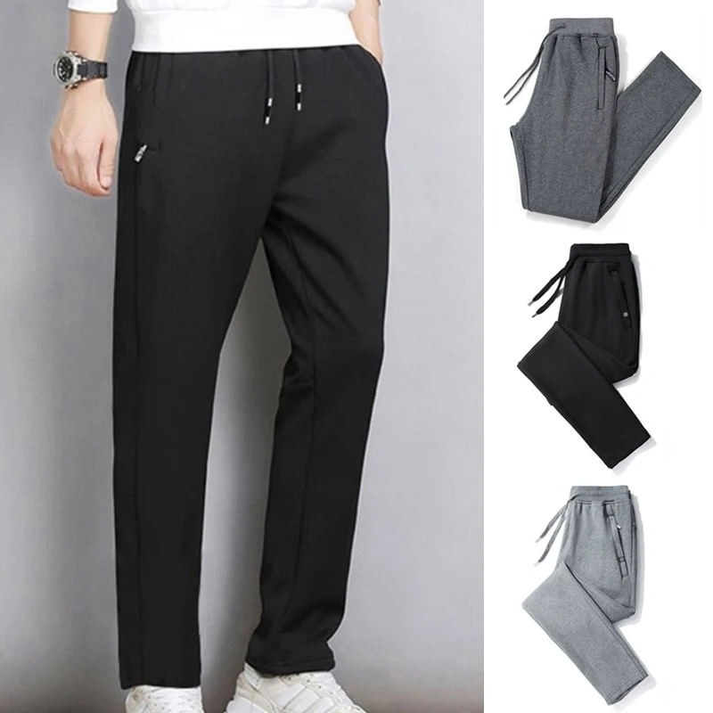 

1PCS New Youth Loose Casual Pants Junior Straight Sweatpants Student Men's Large Size Pants Micro-elastic Guard Pants S21