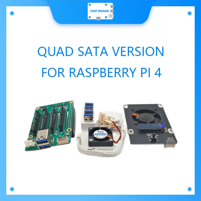 

Двойной/четырехъядерный Корпус SATA для RASPBERRY PI 4 или RASPBERRY PI 3/3B +