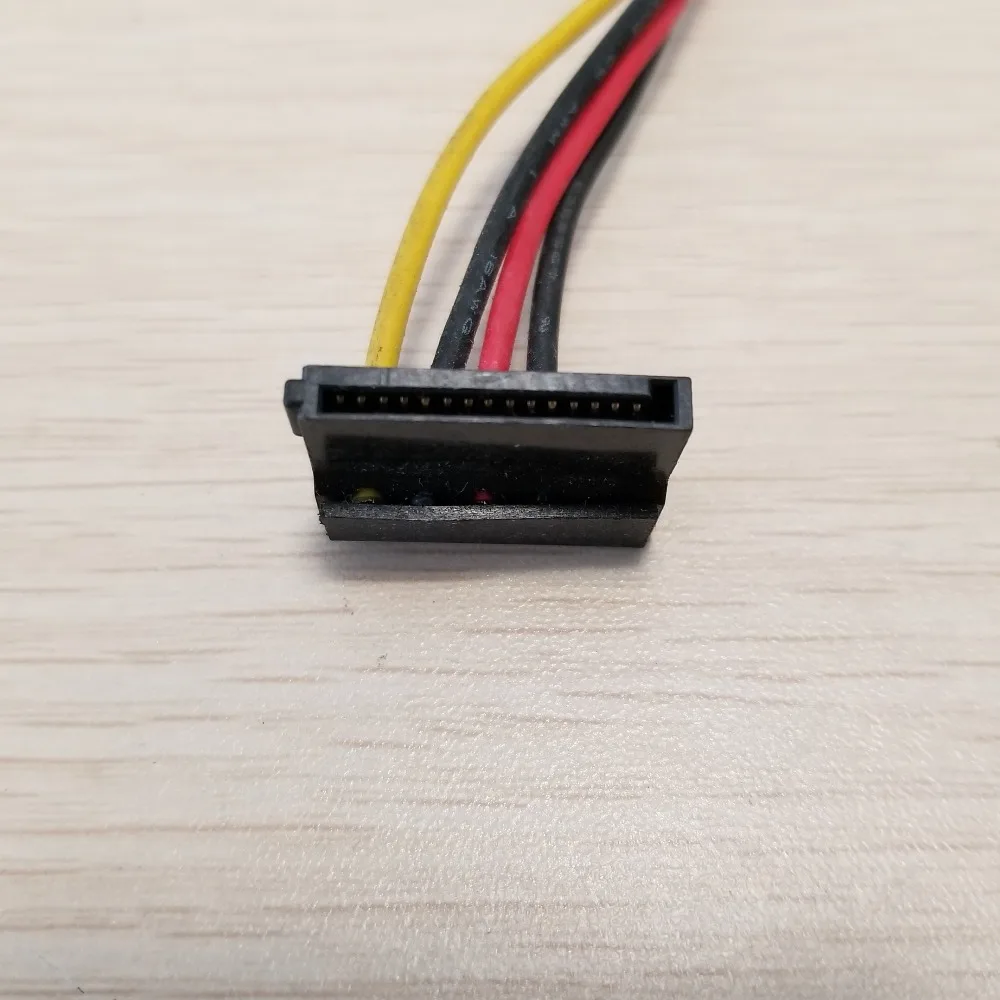 4 контактный IDE Molex на 3 портовый SATA Удлинительный кабель питания 18AWG для жесткого