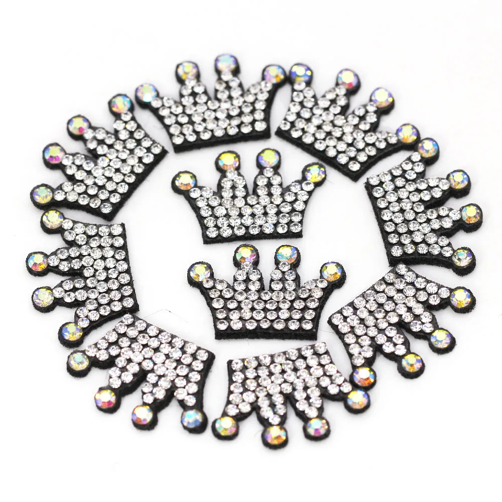 10 шт. нашивки &quotКорона&quot AB аппликация СТРАЗА патчи для одежды пришить с