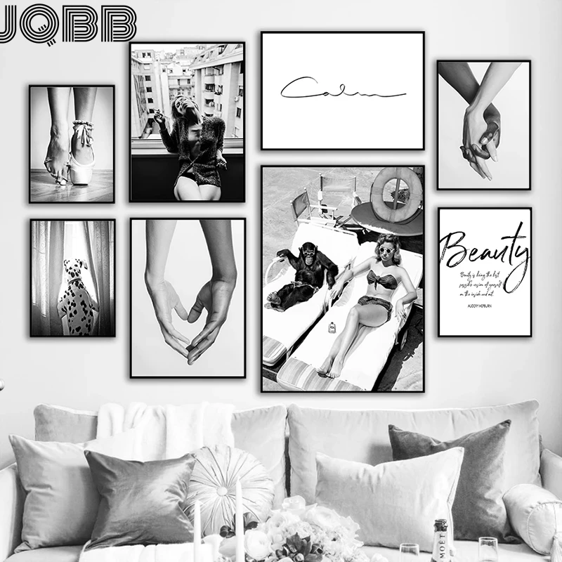

Nordic Figure Wall Art Canvas Art Painting Black And White Europe Posters And Prints Home Decor Picture For Living Room Design