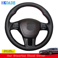 customize genuine leather steering wheel cover for volkswagen vw touareg 2010 2011 2012 2013 2014 2015 2016 2017 2018