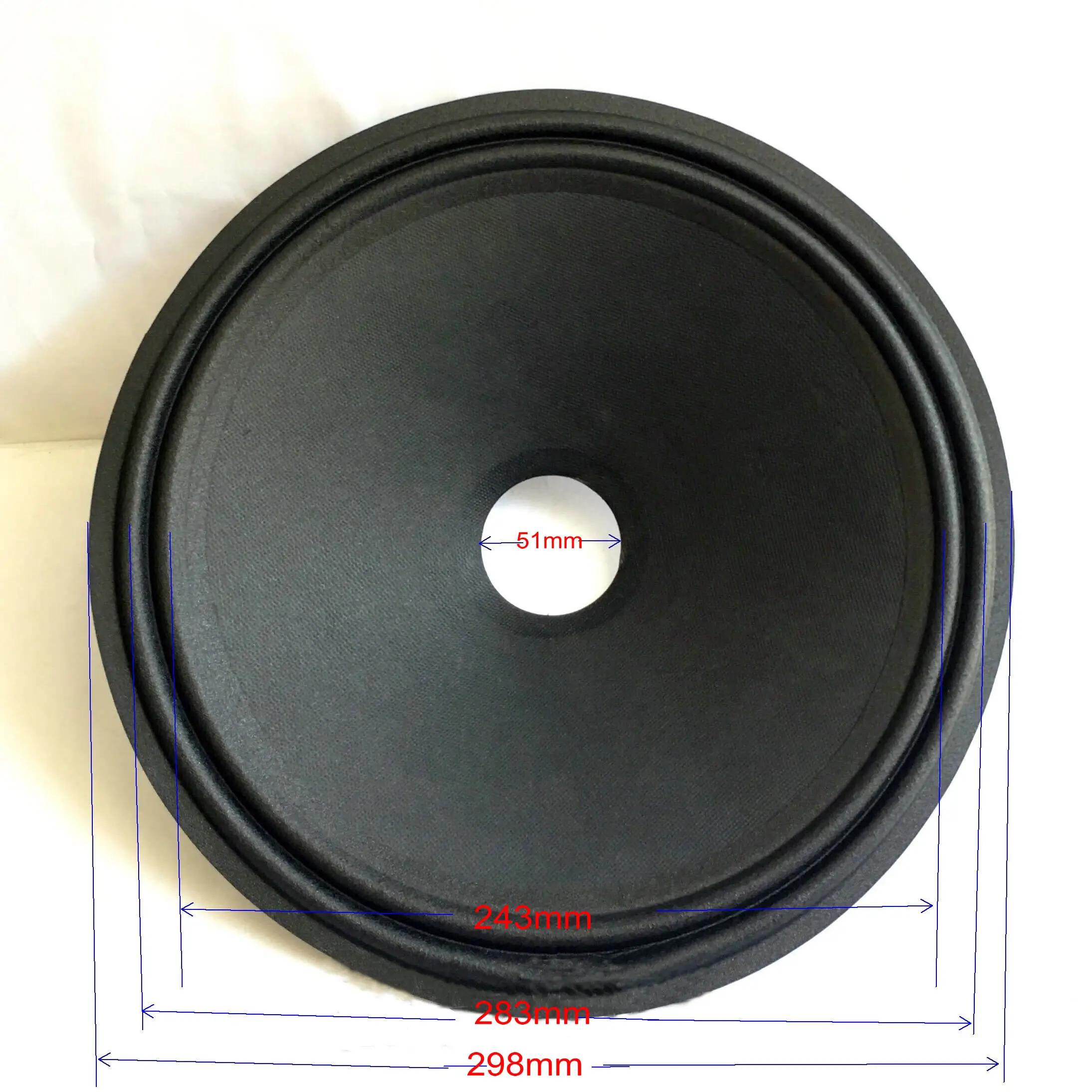 2 шт. 12 дюймов сабвуфер утолщенной барабан Бумага конус края ткани 51 мм Core 298 мм/283