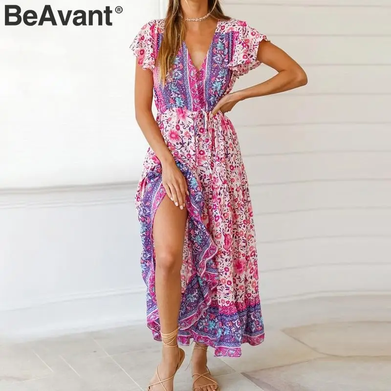 BeAvant праздничное на шнуровке женское длинное платье лето 2020 цветочный рисунок