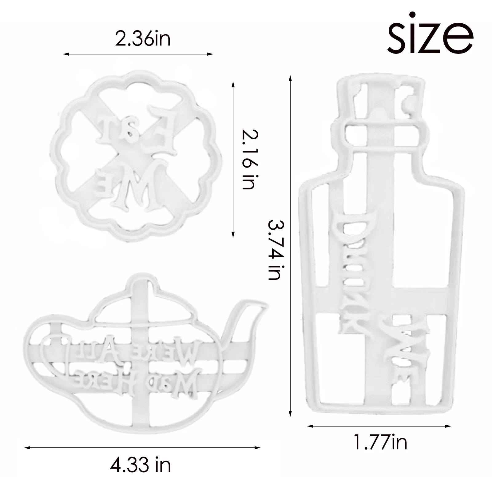 

Eat Me Cookie Cutter Alice in Wonderland Theme Cookie Mold Interesting Cookie Cutter Handmade DIY Cookie Baking Accessories