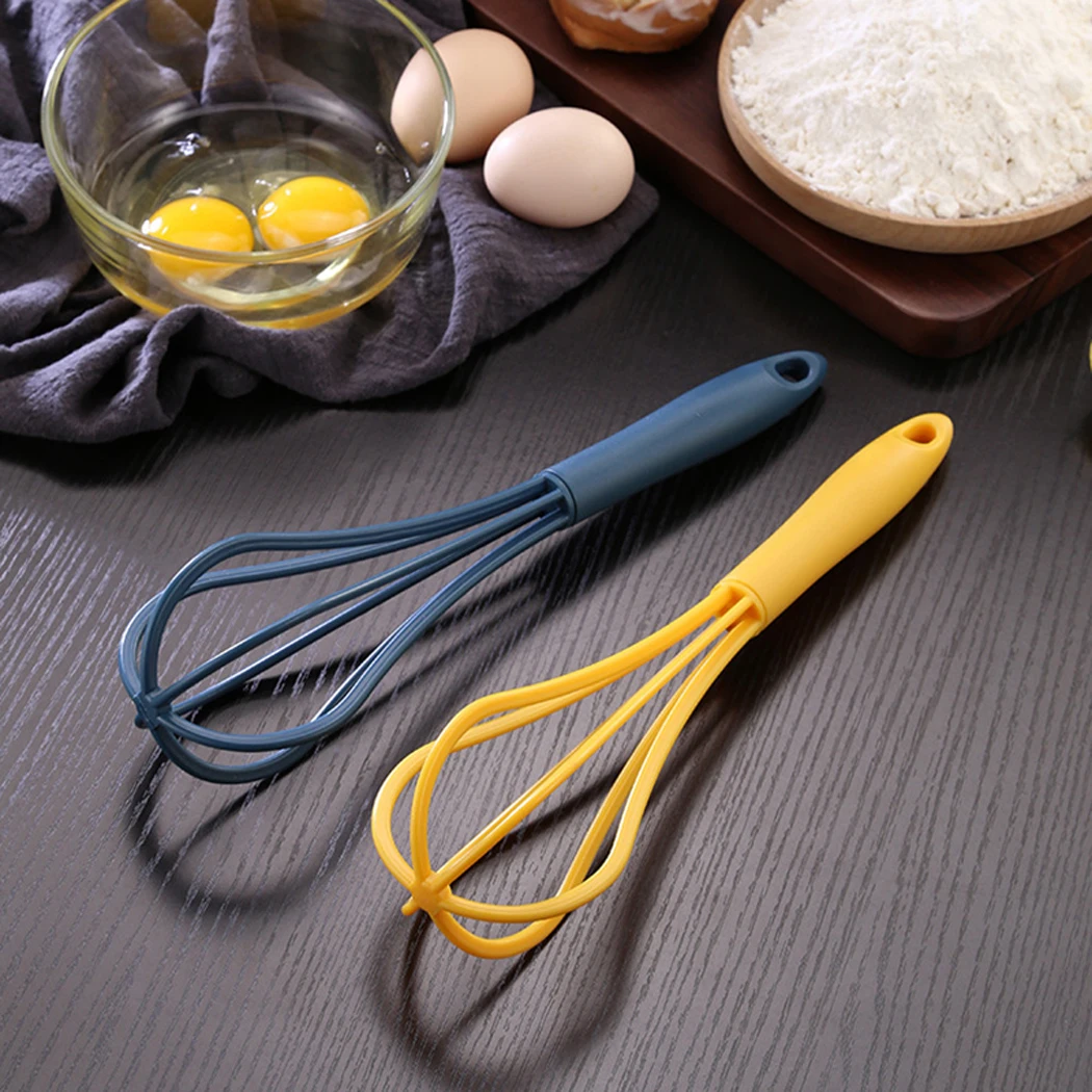

Multifunctional Rotary Manual Egg Beater Mixer Mini Plastic Kitchen Egg Whisk Bake Tool Egg Agitator Silicone Whisk