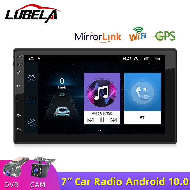 Автомагнитола 2 DIN 7 дюймов Android GPS мультимедийный плеер FM USB Bluetooth Авторадио Wi-Fi для