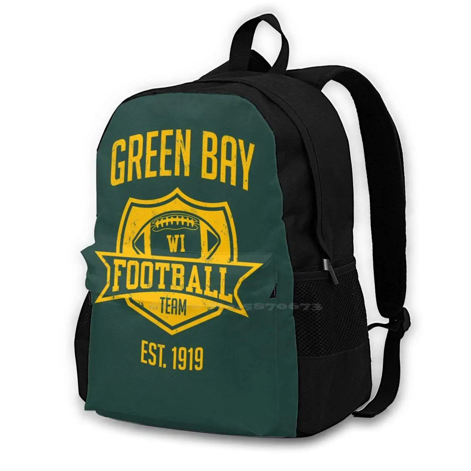 

Vintage Packer Football Team Green Bay Wisconsin Distressed Retro Look Party Tailgate Sunday Backpacks For Men Women Teenagers