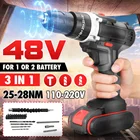 Аккумуляторная электрическая дрель BLMIATKO, отвертка 3 в 1 48 В, 2 скорости, 25 + 3 аккумуляторных отвертки