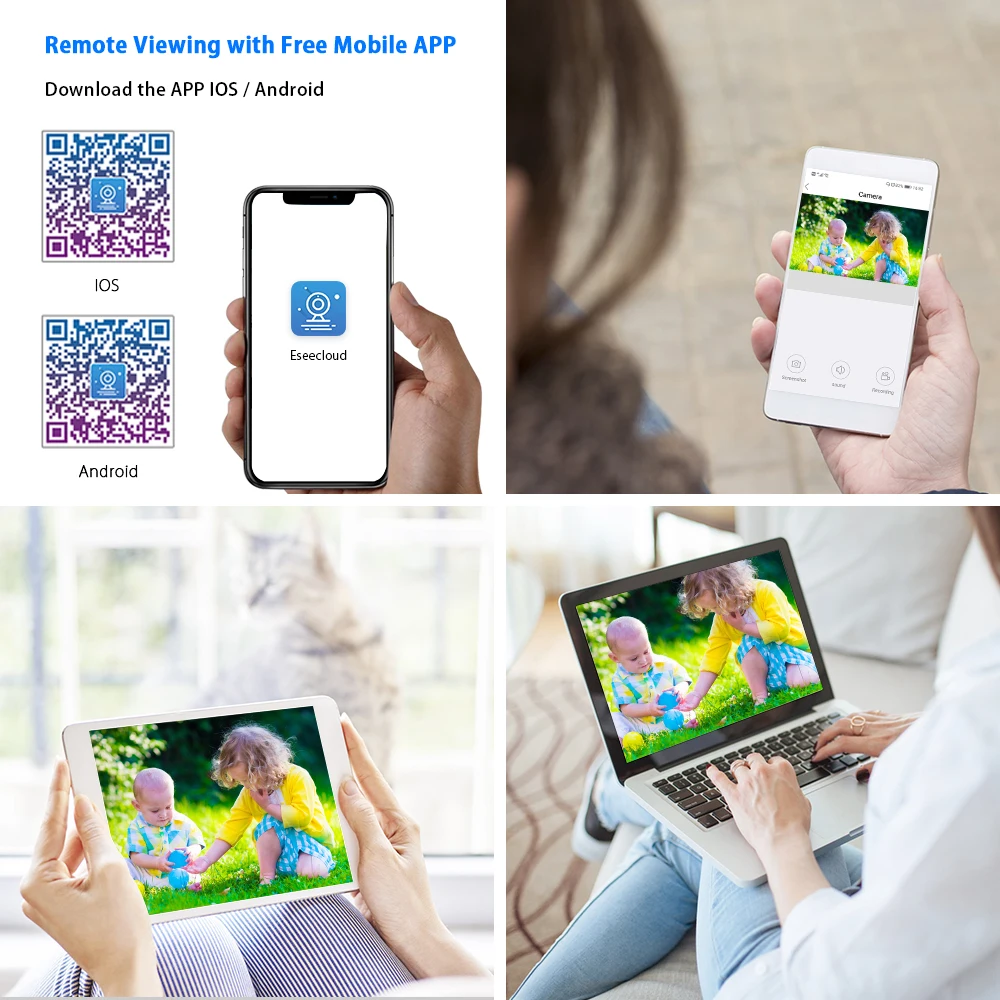 Беспроводная система видеонаблюдения ANRAN сетевой видеорегистратор NVR 3 Мп/5 МП Onvif