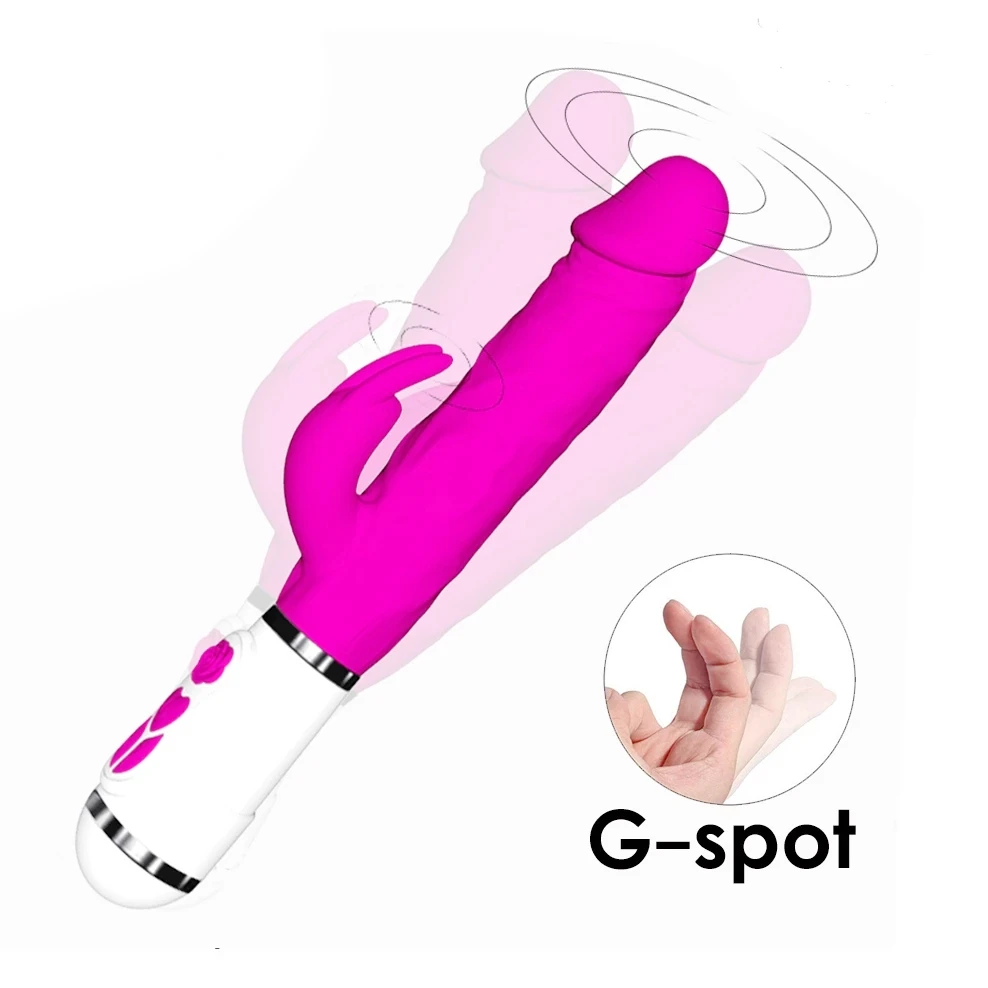 Мощный 10-скоростной вибратор-кролик для массажа точки G, фаллоимитатор для стимуляции клитора, Женский мастурбатор, секс-шоп, анальная пробк...