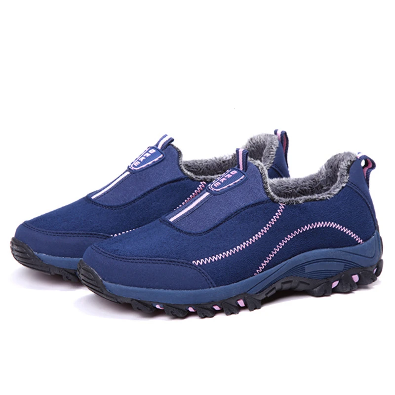 Теплые мужские кроссовки зимняя хлопковая обувь женская спортивная на меху