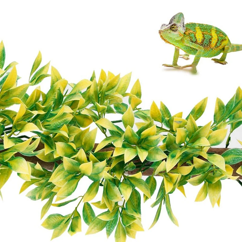 Растения для рептилий растения 2 шт. подвесное растение террариума из шелка с