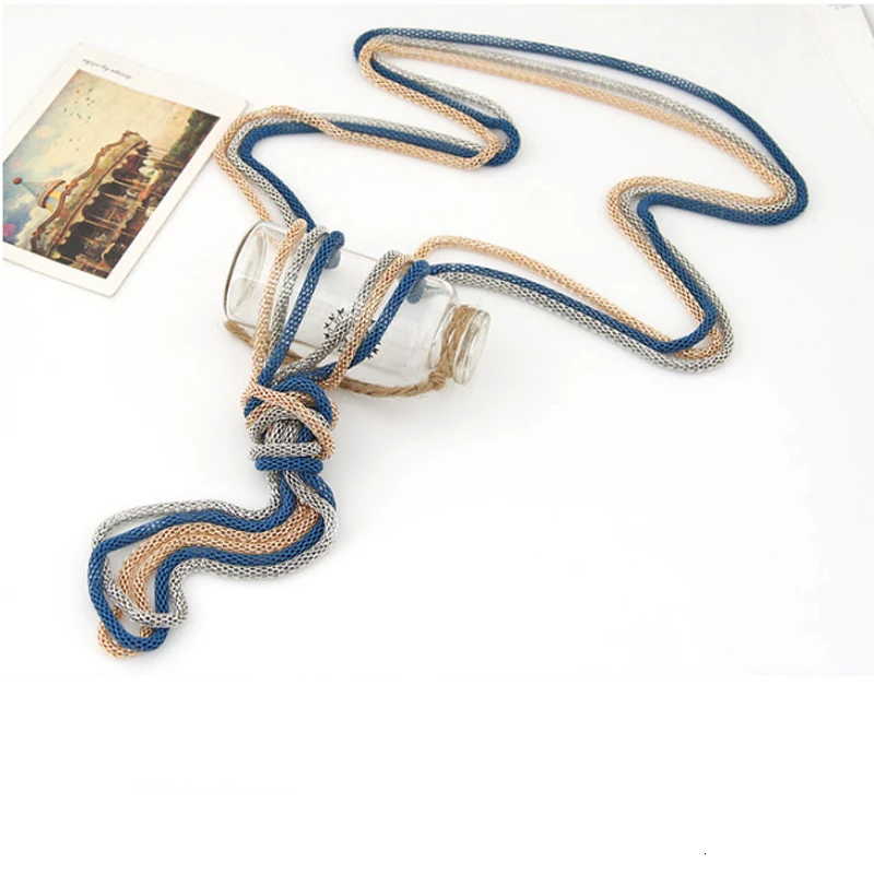 Длинные ожерелья и подвески для женщин модное Простое Ожерелье чокер на цепочке