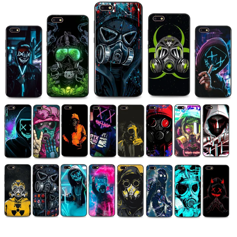 

DJ Man Neon Mask Gas mask Boy Phone Cases For Huawei Honor 7C 7A 8X 9X 8A 10i 20S 8C 8S 9A 9S 10X lite