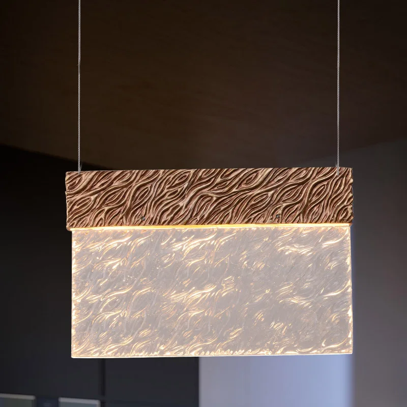 Post modern copper light luxury crystal chandelier window bedroom bedside living room dining room bar single head small hanging