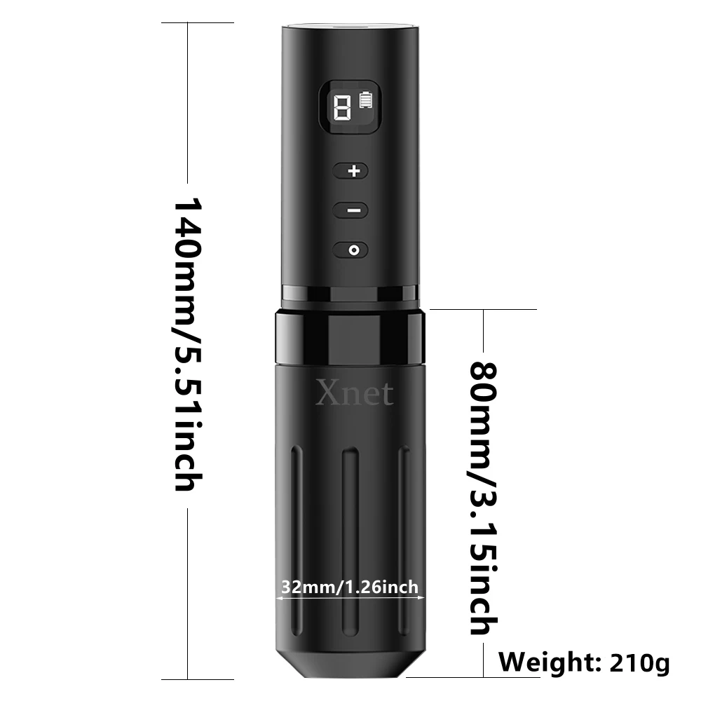 

XNET Wireless Tattoo Machine Pen Strong Brushless Motor LCD Digital Display Detachable Design Replaceable Portable Fast Charging