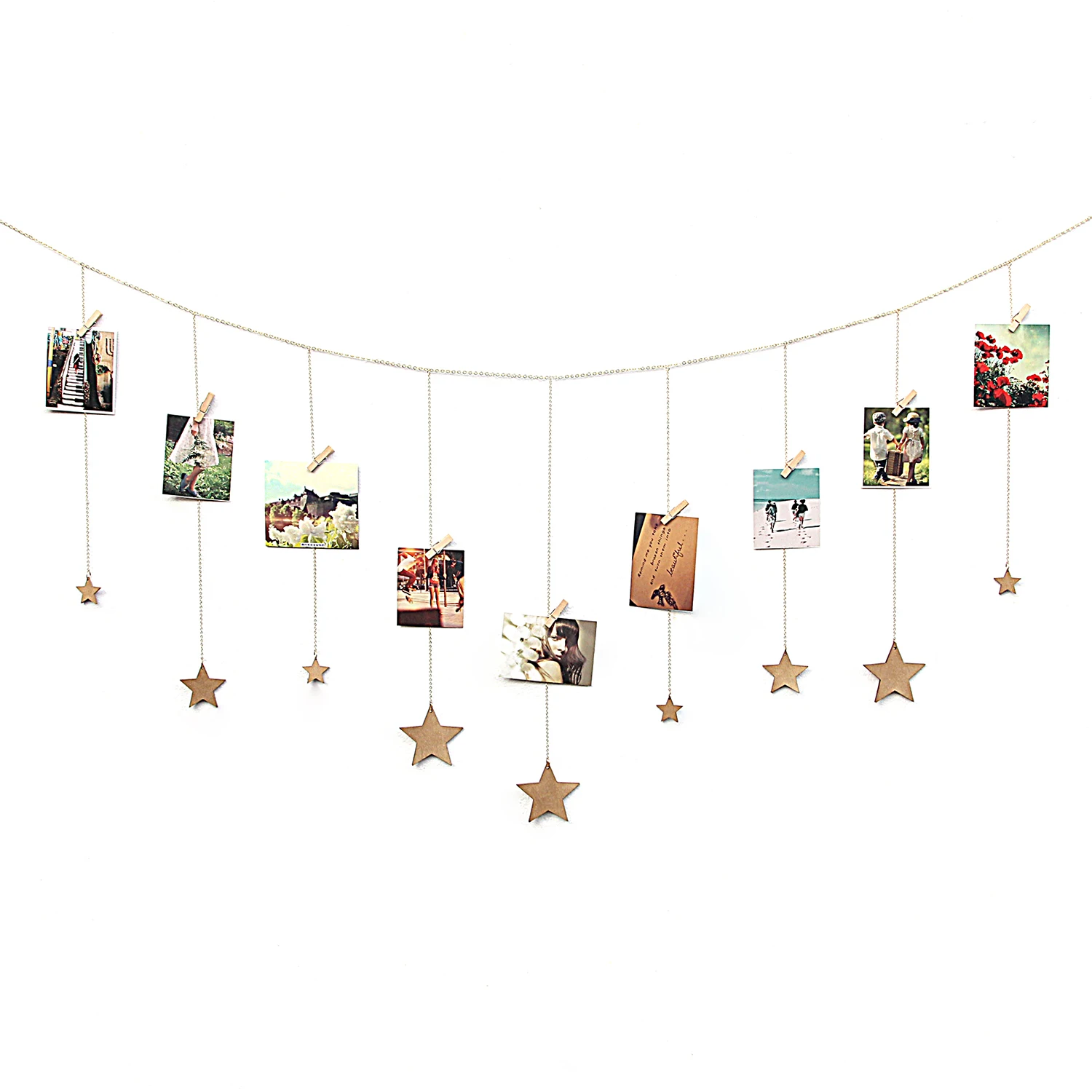 Фото Висячие зажимы фото коллаж дисплей с зажимом дома спальня настенный Декор