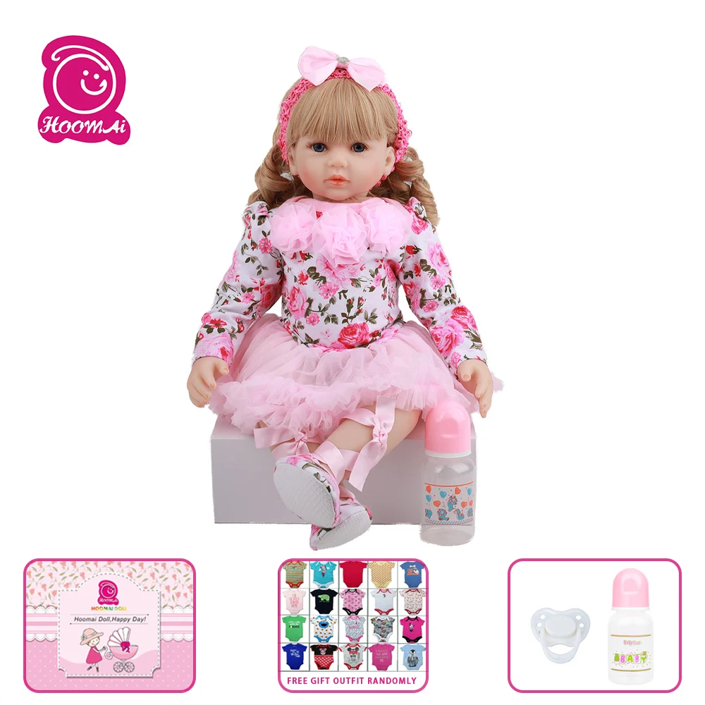 

Hoomai 24 Inch Reborn Dolls 60cm Cloth Body Newborn Girl Babies Toy Princess Boneca Baby Doll Kid Birthday Gift Collect