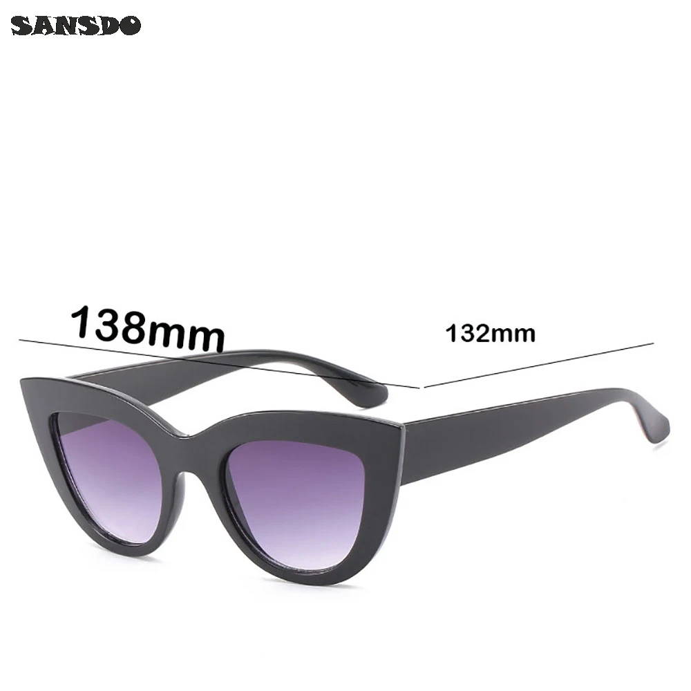 

2021 New Retro Fashion Sunglasses Women Brand Designer Vintage Cat Eye Black Sun Glasses Female Lady UV400 Oculos